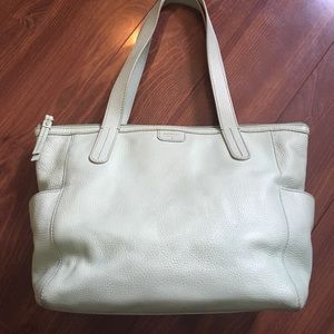 FOSSIL Mint Green Leather Sydney Shopper Handbag